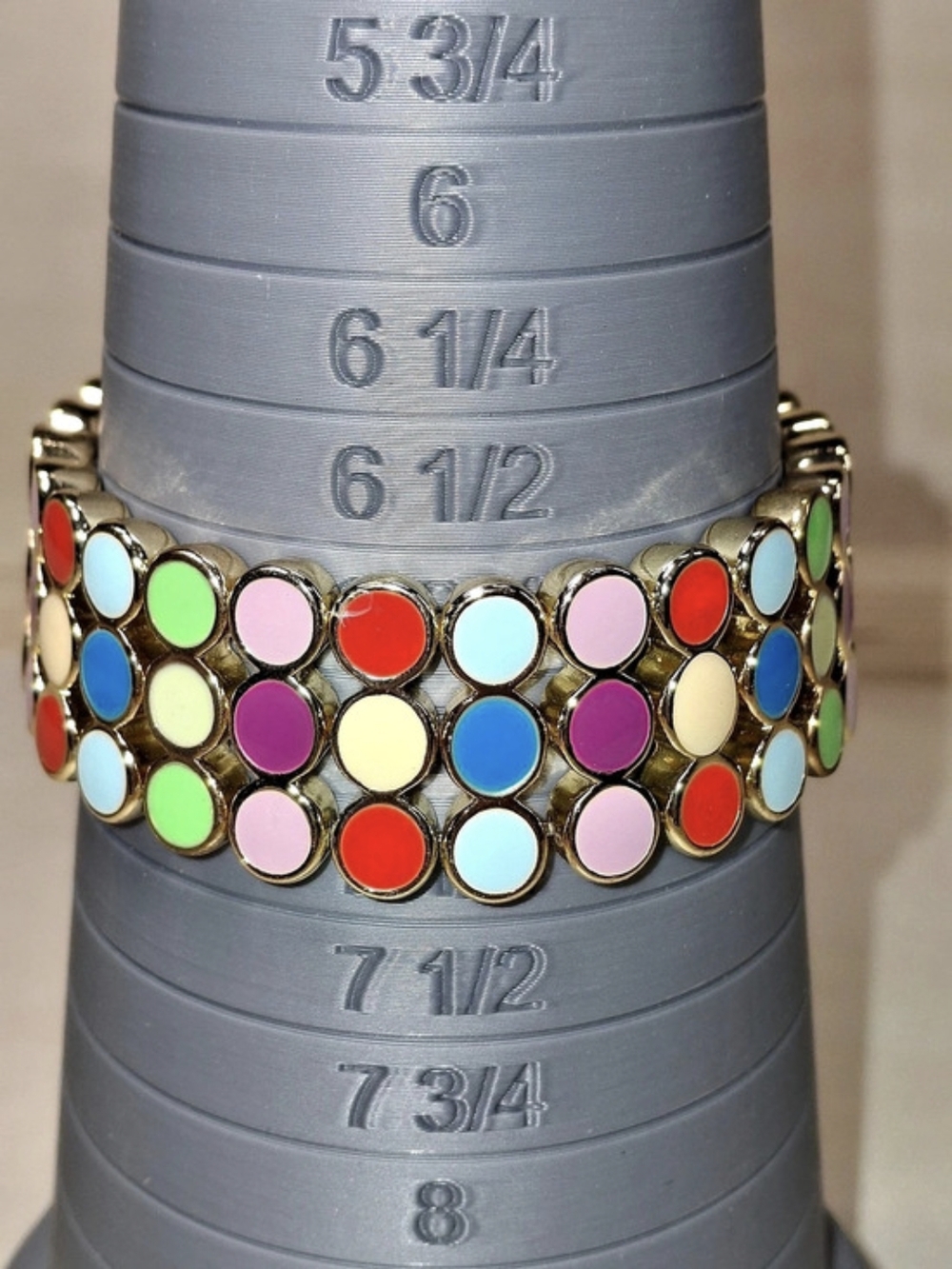 Stretch Multicolor Enamel Link Bracelet
